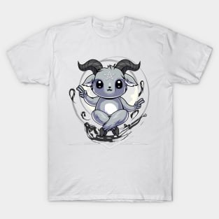 Kawaii Baphomet Black &White T-Shirt